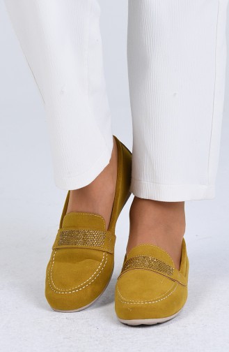 Mustard Women`s Flats 0405-03