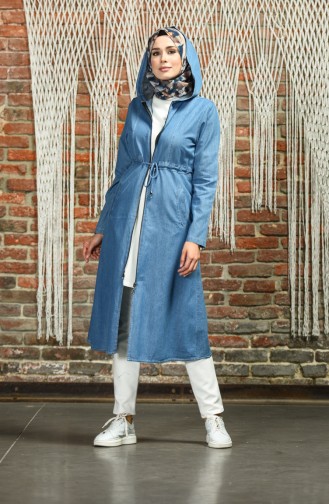 Jeansblau Cape 4062-01