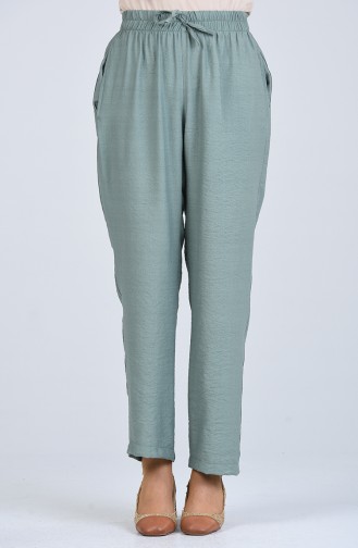 Aerobin Fabric Trousers with Pockets 0151-05 Sea Green 0151-05