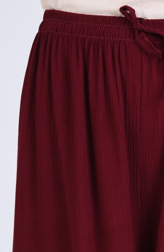 Elastic wide-leg Pants 1988-02 Burgundy 1988-02