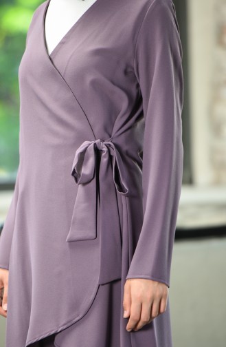 Side-tie Tunic Trousers Double Suit 21021-01 Lilac 21021-01