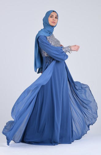 Habillé Hijab Indigo 4717-03