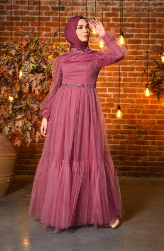 Lila Hijab-Abendkleider 4805-03