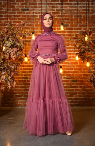 Lila Hijab-Abendkleider 4805-03