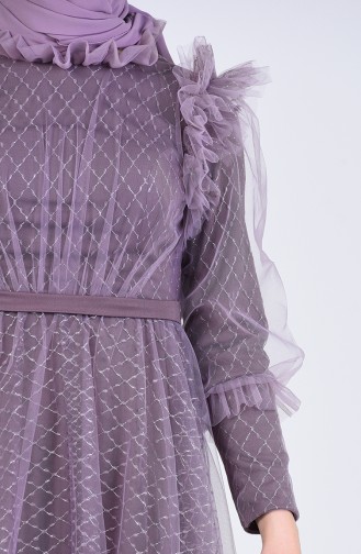Lila Hijab-Abendkleider 4815-04