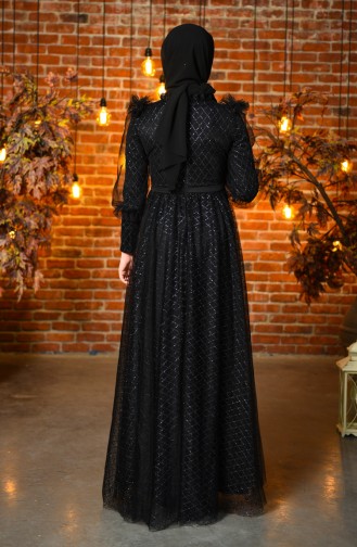 Schwarz Hijab-Abendkleider 4815-06