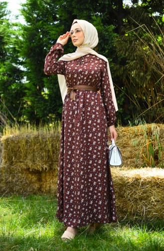 Robe Hijab Bordeaux 8207P-01