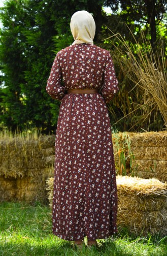 Robe Hijab Bordeaux 8207P-01