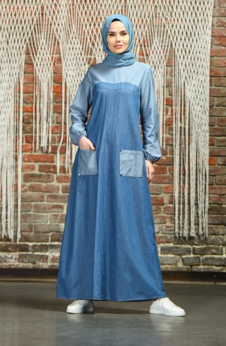 Robe Hijab Bleu Jean 4001-02