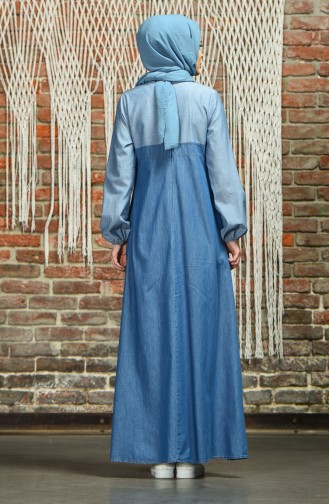 Robe Hijab Bleu Jean 4001-02