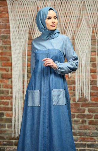 Robe Hijab Bleu Jean 4001-02