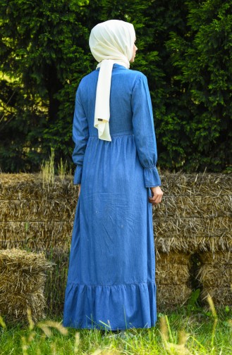 Robe Hijab Bleu Jean 5002-01