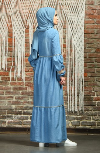 Robe Hijab Bleu Jean 8011-02