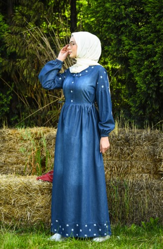 Robe Hijab Bleu Marine 8035A-01