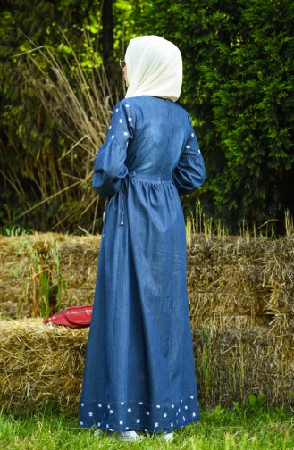 Robe Hijab Bleu Marine 8035A-01