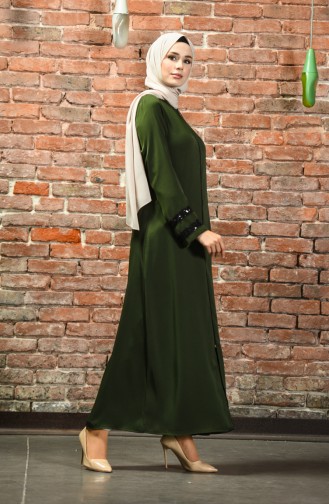 Khaki Abaya 10149-03