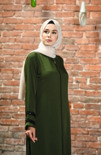 Khaki Abaya 10149-03