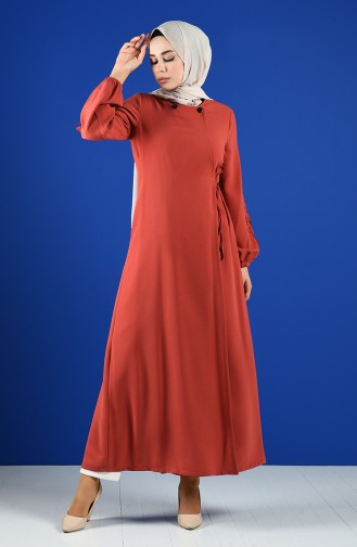 Brick Red Abaya 19007-01