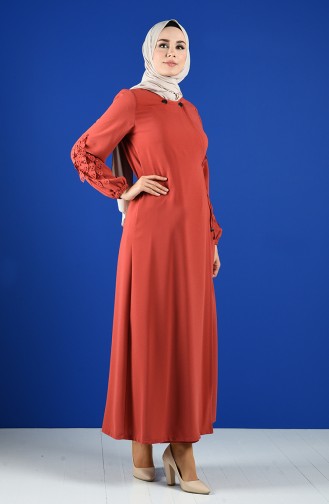 Brick Red Abaya 19007-01