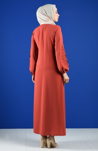 Brick Red Abaya 19007-01