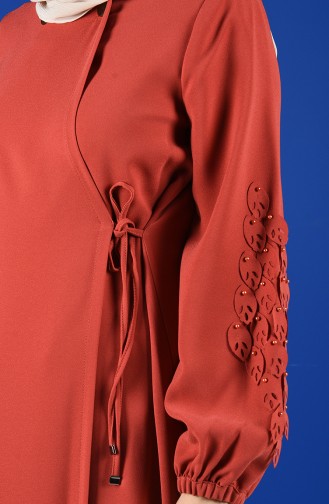 Brick Red Abaya 19007-01