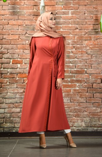 Brick Red Abaya 19015-01