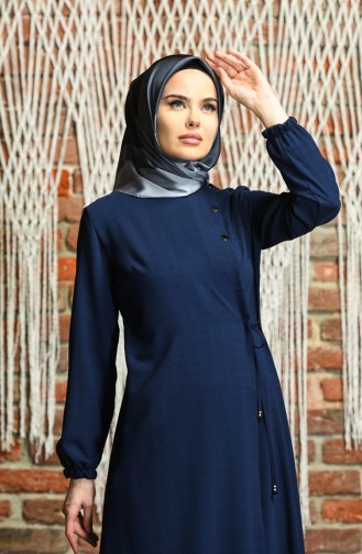 Navy Blue Abaya 6814-08