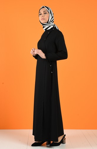 Abaya Attaché de Côté 6814-03 Noir 6814-03