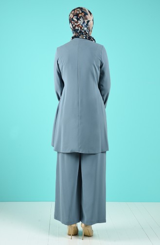 Side-tie Tunic Trousers Double Suit 21021-03 Sea Green 21021-03