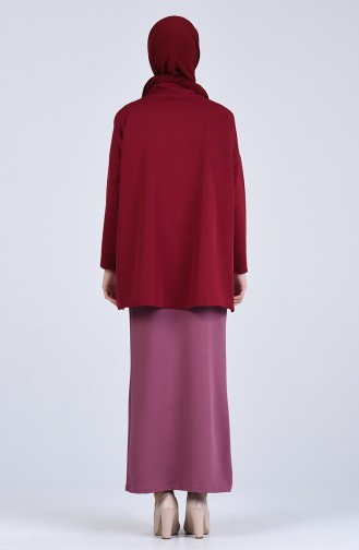 Yarasa Kol Tunik 6006-02 Bordo