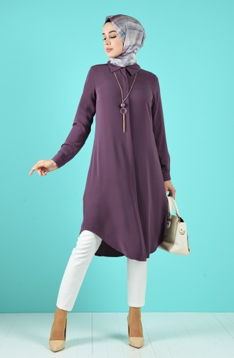 Kolyeli Tunik 17074-05 Lila