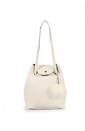 Beige Schultertasche 47Z-05