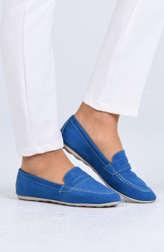 Blue Woman Flat Shoe 0404-03