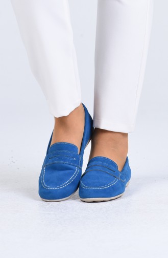 Blue Woman Flat Shoe 0404-03