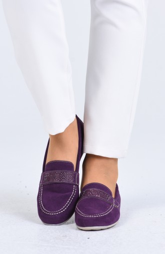 Purple Woman Flat Shoe 0405-06