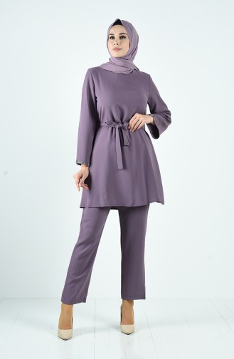 Stone Tunic Trousers Double Suit 21023-04 Lilac 21023-04