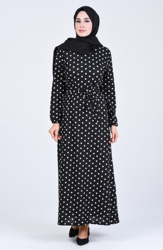 Polka Dot Dress 1472-01 Black 1472-01