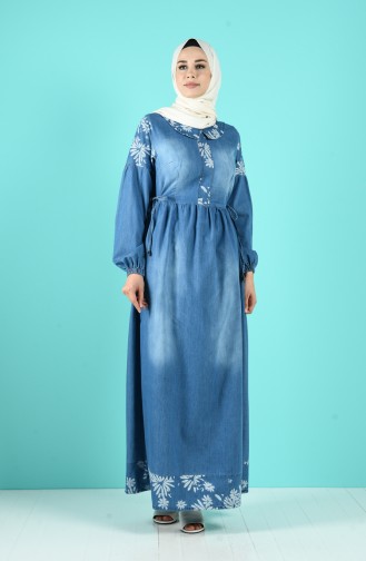 فستان أزرق جينز 8035B-02