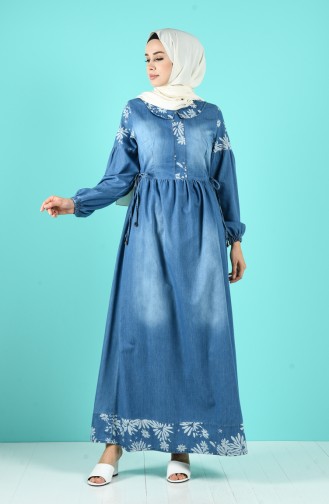 فستان أزرق جينز 8035B-02