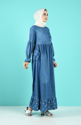 Jeans Blue İslamitische Jurk 8054B-01