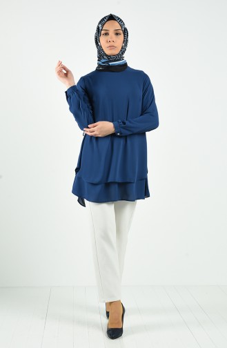 Indigo Overhemdblouse 11004-02