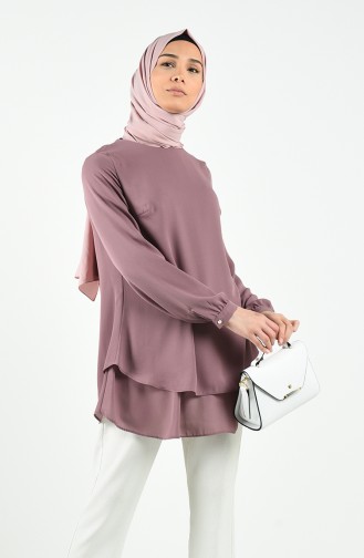 Dusty Rose Overhemdblouse 11004-03