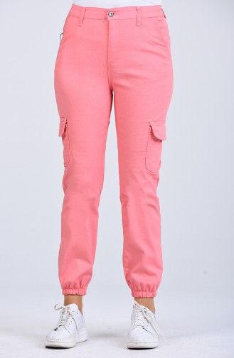 Cargo Pants with Pockets 7506-09 Coral 7506-09