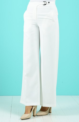 wide-leg Trousers with Pockets 3144-05 Light Gray 3144-05