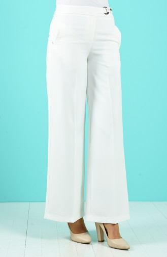 wide-leg Trousers with Pockets 3144-05 Light Gray 3144-05