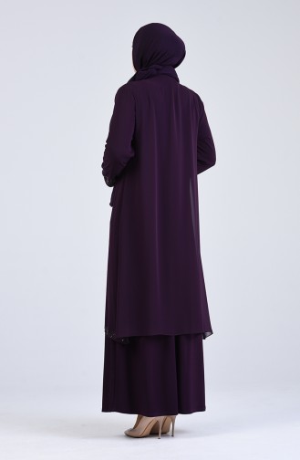 Lila Hijab-Abendkleider 4252-01