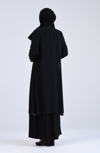 Schwarz Hijab-Abendkleider 4284-04