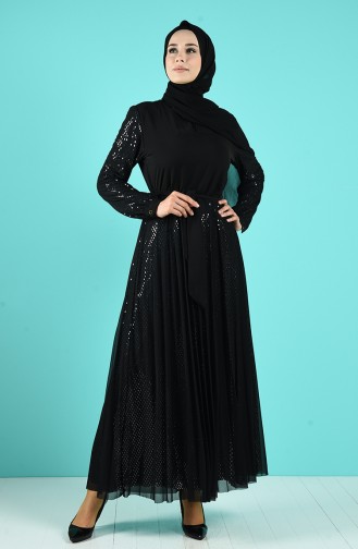 Black Hijab Evening Dress 9Y3959200-01