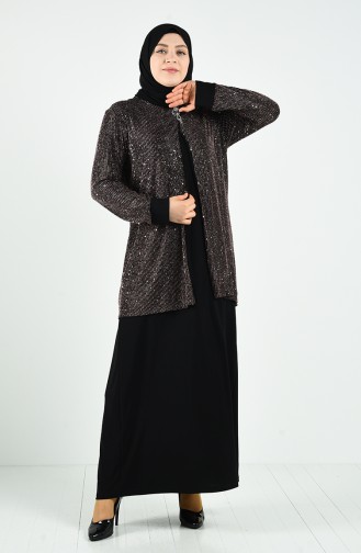 Kupfer Hijab-Abendkleider 1315-03