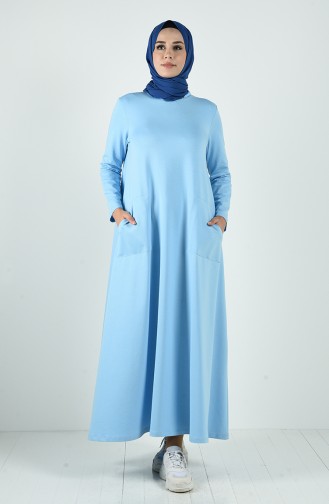 Blau Hijab Kleider 88105-05